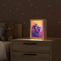 Leeuw - Verf- Kleuren - Dier Light Box met kabel klein -sfeer1_kind
