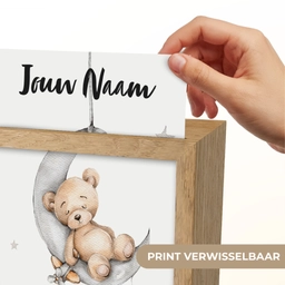 Beer - Maan - Sterren - Kinderen Light Box met kabel (Kinderlampje) klein -USP_websiteprintNL