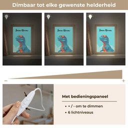 Dino - Blauw - Zonnebril - Wolken Light Box met kabel (Kinderlampje) klein -USP_dimbaarNL