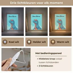 Dino - Blauw - Zonnebril - Wolken Light Box met kabel (Kinderlampje) klein -USP_lichtkleurNL