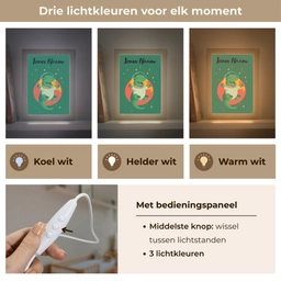 Dino - Groen - Planeet Light Box met kabel (Kinderlampje) klein -USP_lichtkleurNL