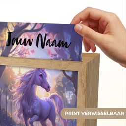 Eenhoorn - Paars - Sprookje - Fantasy dier Light Box met kabel (Kinderlampje) klein -USP_websiteprintNL