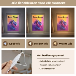 Leeuw - Verf- Kleuren - Dier Light Box met kabel (Kinderlampje) klein -USP_lichtkleurNL