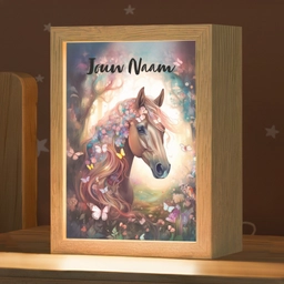 Paard - Natuur - Bloemen - Vlinders - Bos Light Box met kabel (Kinderlampje) klein -zzz_3d_website