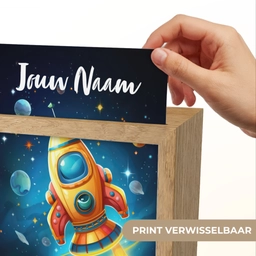 Raket - Ruimte - Planeten - Kinderen - Jongen Light Box met kabel (Kinderlampje) klein -USP_websiteprintNL