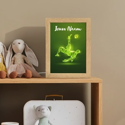 Voetbal - Groen - Omhaal Light Box met kabel (Kinderlampje) klein -sfeer2_kind
