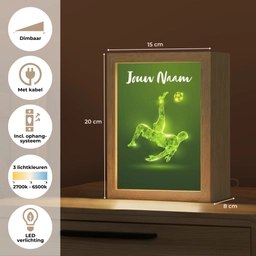 Voetbal - Groen - Omhaal Light Box met kabel (Kinderlampje) klein -USP_NL