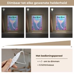 Zeemeerminnenstaart - Koraal - Water Light Box met kabel (Kinderlampje) klein -USP_dimbaarNL