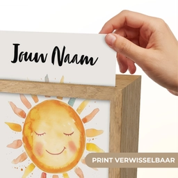 Zon - Watercolor - Geel Light Box met kabel (Kinderlampje) klein -USP_websiteprintNL