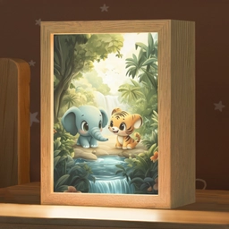 Olifant - Tijger - Bos - Jungle Light Box met kabel klein -zzz_3d_website