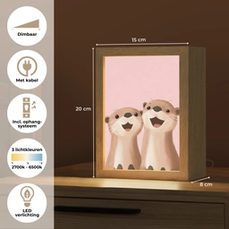 Otters - Glimlach - Bruin Light Box met kabel klein -USP_NL