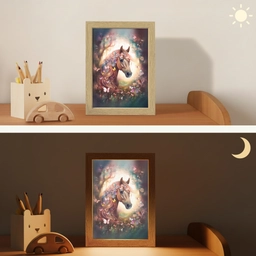 Paard - Natuur - Bloemen - Vlinders - Bos Light Box met kabel klein -sfeer3_kind