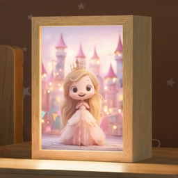 Prinses - Roze - Kasteel Light Box met kabel klein -zzz_3d_website