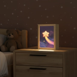 Ster - Gezichtje - Lichtgevend Light Box met kabel klein -sfeer1_kind