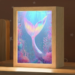 Zeemeerminnenstaart - Koraal - Water Light Box met kabel klein -zzz_3d_website