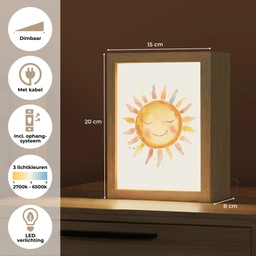 Zon - Watercolor - Geel Light Box met kabel klein -USP_NL