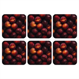Fruit - Close up - Nectarines onderzetter kurk middel -3d