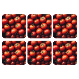 Groente - Rood - Tomaten onderzetter kurk middel -3d