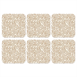 Minimalistisch - Patroon - Terracotta onderzetter kurk middel 366 -3d