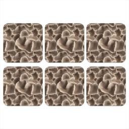 Waaiervorm - Beige - Vezel textuur onderzetter kurk middel 366 -3d