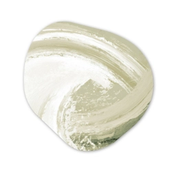 Abstract - Penseelstreken - Golven - Groen Wandcirkel Organisch Aluminium middel -3d