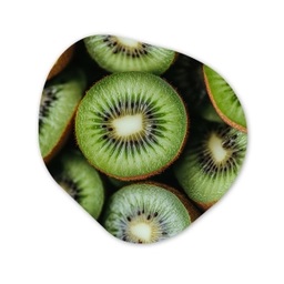 Kiwi - Fruit - Groen Wandcirkel Organisch Aluminium middel -3d