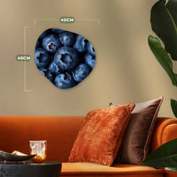 Bessen - Blauw - Fruit Wandcirkel Organisch Forex 3mm klein -sfeer3