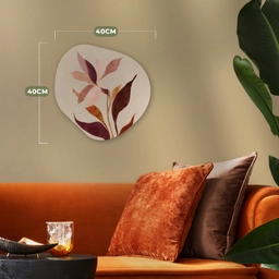 Bloemen - Blaadjes - Minimalistisch - Roze Wandcirkel Organisch Forex 3mm klein -sfeer3