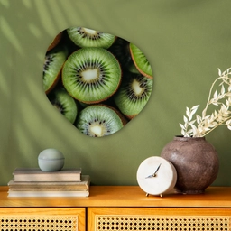 Kiwi - Fruit - Groen Wandcirkel Organisch Forex 3mm klein -sfeer2
