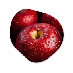Rood - Appels - Fruit Wandcirkel Organisch Plexiglas middel -3d