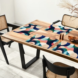 Abstract - Blauw - Roze Placemat vinyl groot -zzsfeer4_Kitchenyeah-website