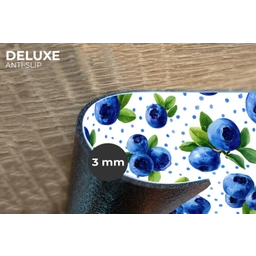 Bessen - Patroon - Blauw Placemat vinyl groot 368 -closeup
