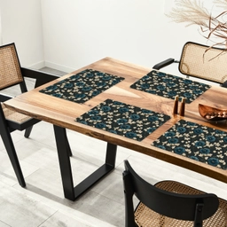 Botanisch - Bloemen - Blauw Placemat vinyl groot 368 -zzsfeer4_Kitchenyeah-website