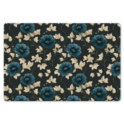 Botanisch - Bloemen - Blauw Placemat vinyl groot 368 -zzsfeer1_Kitchenyeah-website