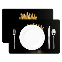 Friet - Porselein - Delfts blauw - Eten Placemat vinyl groot -zzsfeer2_Kitchenyeah-website