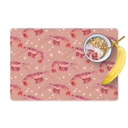 Garnalen - Stippen - Roze Placemat vinyl groot 368 -zzzproduct_Kitchenyeah-website