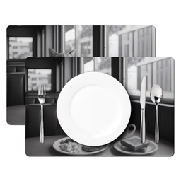 Kat - Koffie - Brood - Zwart Placemat vinyl groot -zzsfeer2_Kitchenyeah-website