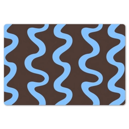 Kronkelende lijnen - Blauw - Bruin - Minimalistisch Placemat vinyl groot 368 -zzsfeer1_Kitchenyeah-website