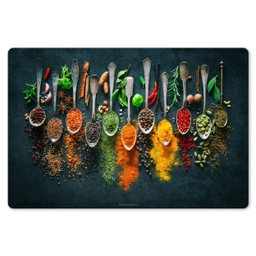 Kruiden - Lepels - Kleurrijk Placemat vinyl groot -zzsfeer1_Kitchenyeah-website