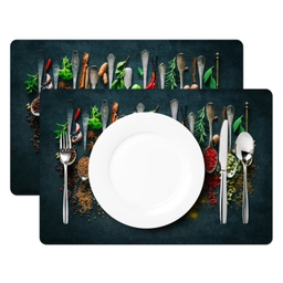 Kruiden - Specerijen - Lepels Placemat vinyl groot -zzsfeer2_Kitchenyeah-website