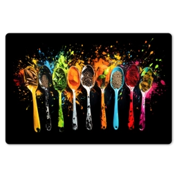 Lepels - Kruiden - Modern - Graffiti - Verf - Kleurrijk Placemat vinyl groot -zzsfeer1_Kitchenyeah-website