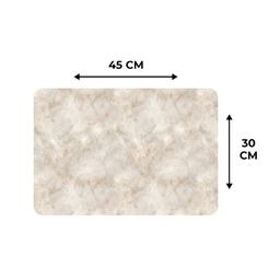 Lichtbeige - Goudbruine Nerven - Marmer Placemat vinyl groot 368 -specs