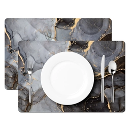 Marmer - Abstract - Goud - Grijs Placemat vinyl groot -zzsfeer2_Kitchenyeah-website