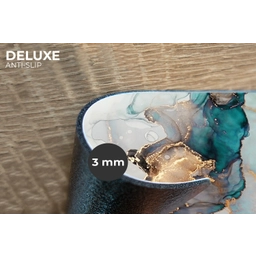 Marmer print - Goud - Blauw Placemat vinyl groot -closeup
