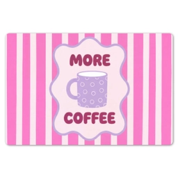 More coffee - Roze - Paars - Strepen - Mok Placemat vinyl groot -zzsfeer1_Kitchenyeah-website