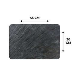Natuursteen - Industrieel - Leisteen - Structuur - Grijs Placemat vinyl groot -specs