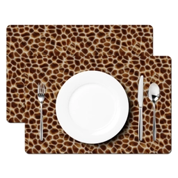 Schildpad - Patroon - Bruin Placemat vinyl groot 368 -zzsfeer2_Kitchenyeah-website