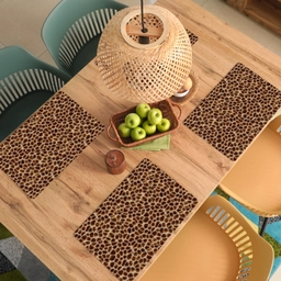 Schildpad - Patroon - Bruin Placemat vinyl groot 368 -zzsfeer5_Kitchenyeah-website