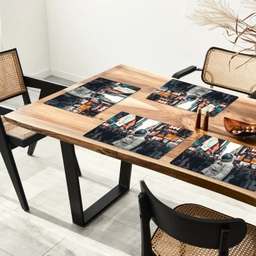 Stad - Mensen - Astronaut - Wit Placemat vinyl groot -zzsfeer4_Kitchenyeah-website