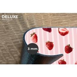 Strepen - Aardbei - Roze Placemat vinyl groot 368 -closeup
